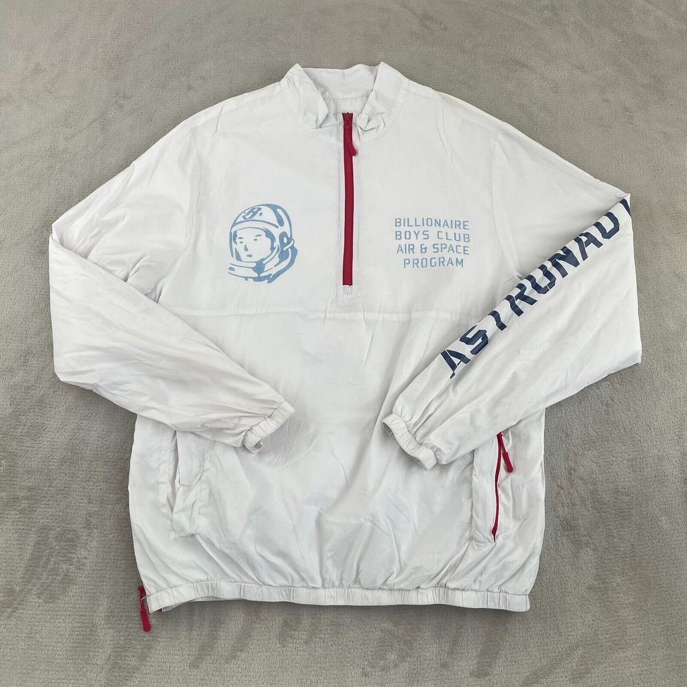 Billionaire Boys Club Men Blast Jacket‎ Men Large White Pullover Zip Pockets